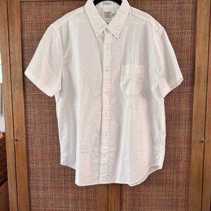 J.Crew - NWT - Short-sleeve Broken-in organic cotton oxford shirt - Size Mens XL